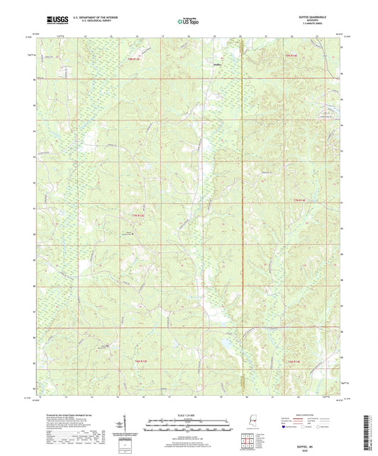 Duffee Mississippi US Topo Map Image