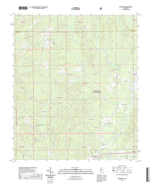Eddiceton Mississippi US Topo Map Image