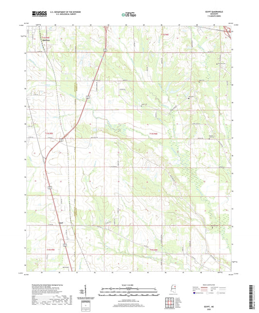 Egypt Mississippi US Topo Map Image