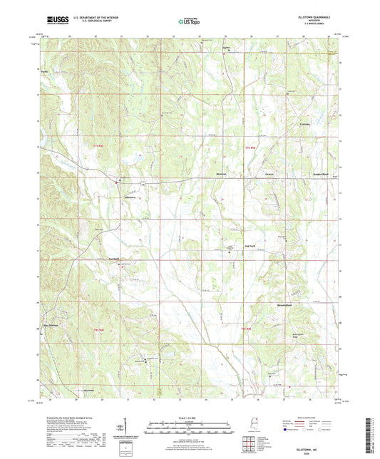 Ellistown Mississippi US Topo Map Image