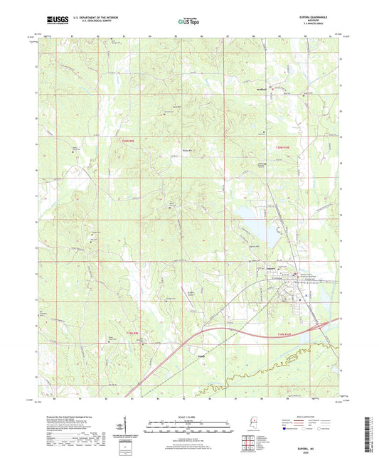 Eupora Mississippi US Topo Map Image