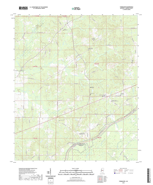 Farmhaven Mississippi US Topo Map Image