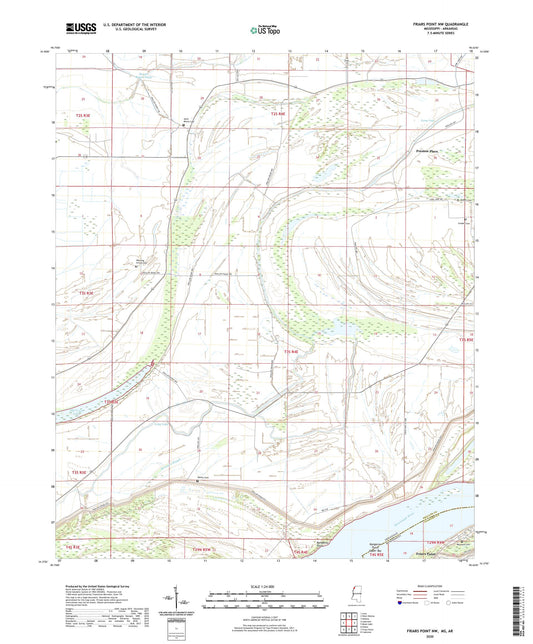 Friars Point NW Mississippi US Topo Map Image