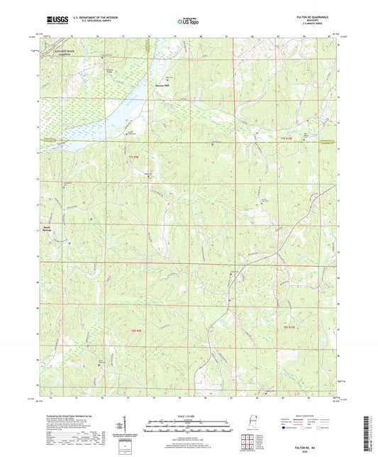 Fulton NE Mississippi US Topo Map Image