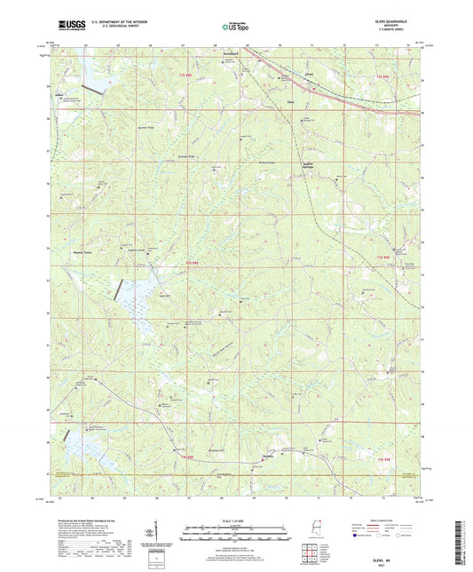 Glens Mississippi US Topo Map Image