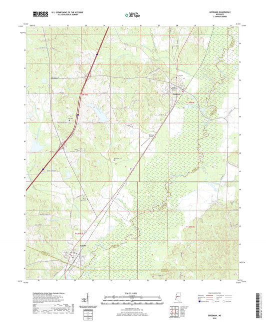 Goodman Mississippi US Topo Map Image