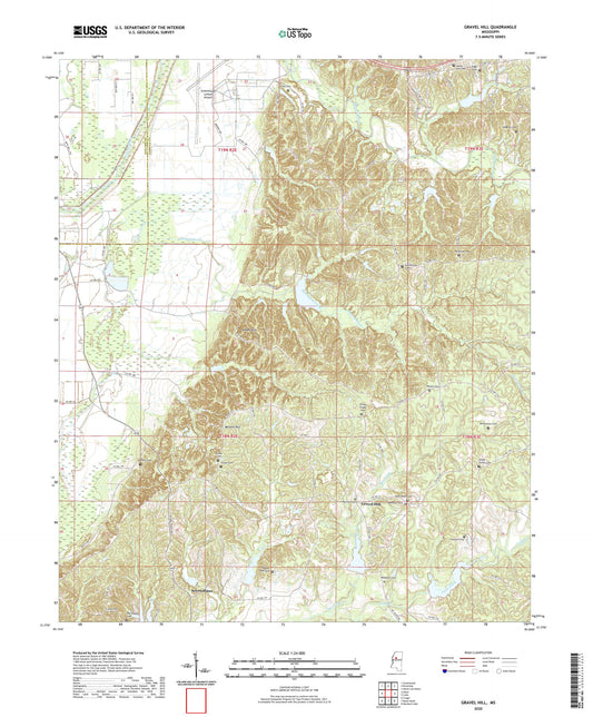 Gravel Hill Mississippi US Topo Map Image