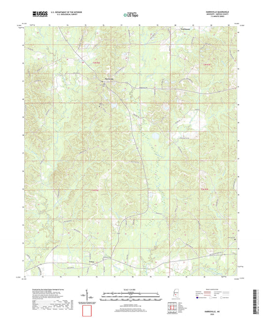 Harrisville Mississippi US Topo Map Image
