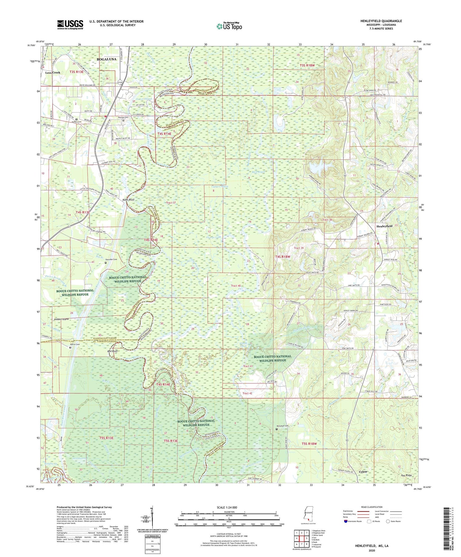 Henleyfield Mississippi US Topo Map Image