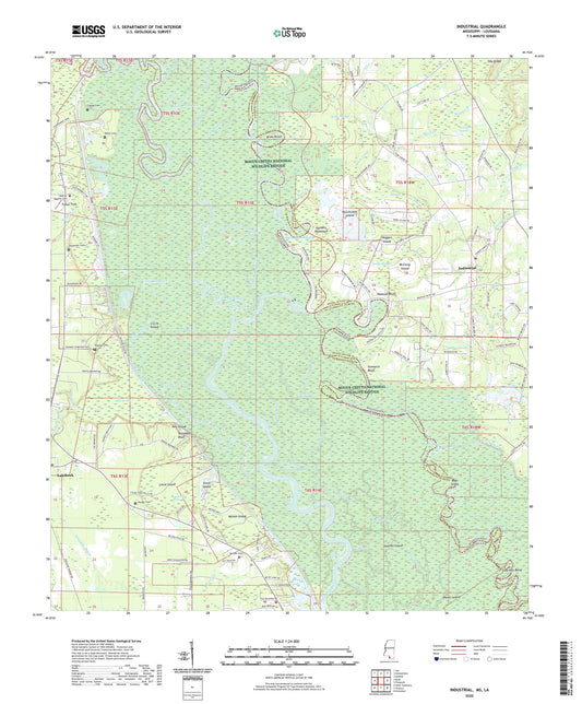 Industrial Mississippi US Topo Map Image