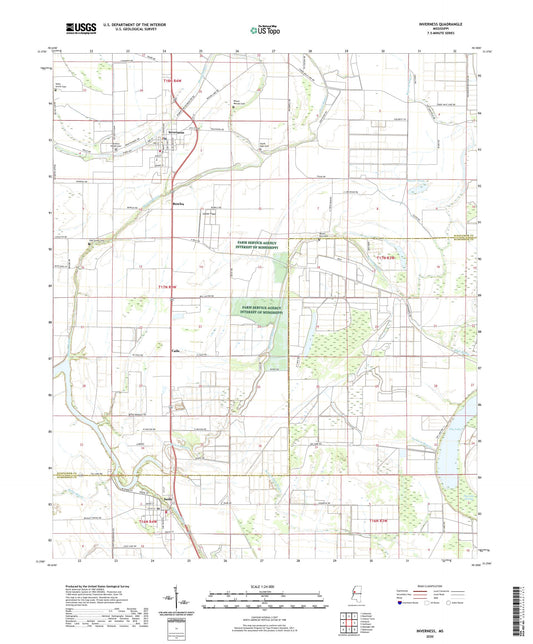 Inverness Mississippi US Topo Map Image