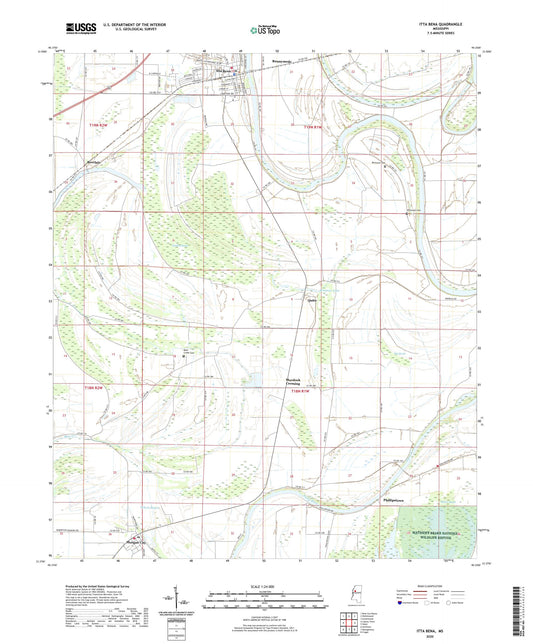 Itta Bena Mississippi US Topo Map Image