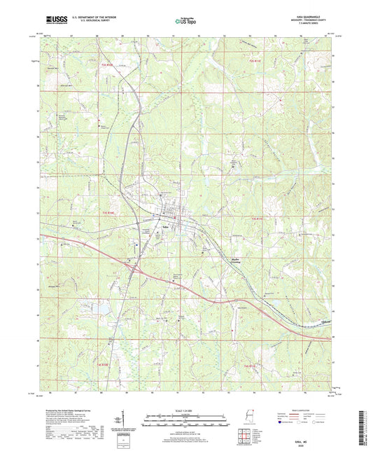 Iuka Mississippi US Topo Map Image