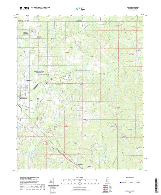 Kendrick Mississippi US Topo Map Image