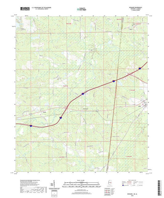 Kewanee Mississippi US Topo Map Image