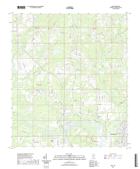 Kiln Mississippi US Topo Map Image