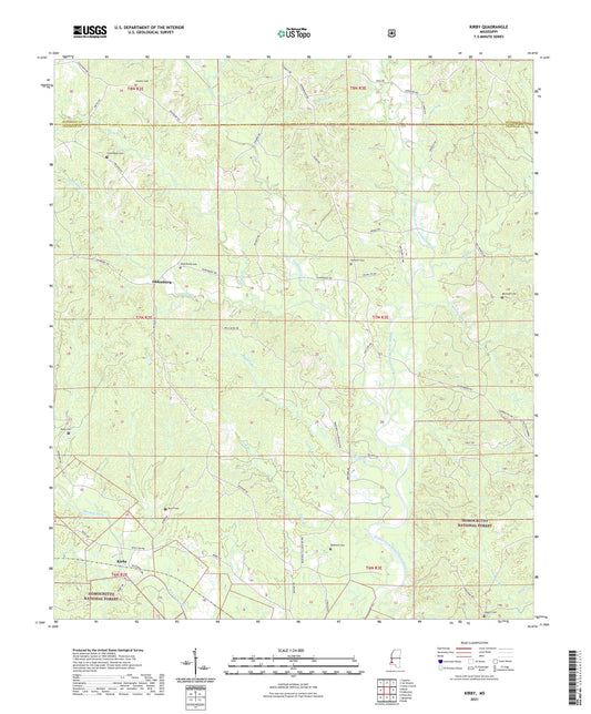 Kirby Mississippi US Topo Map Image