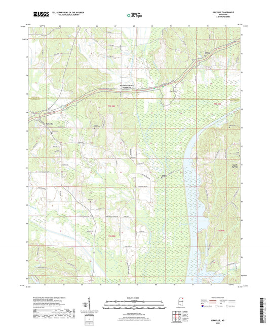 Kirkville Mississippi US Topo Map Image