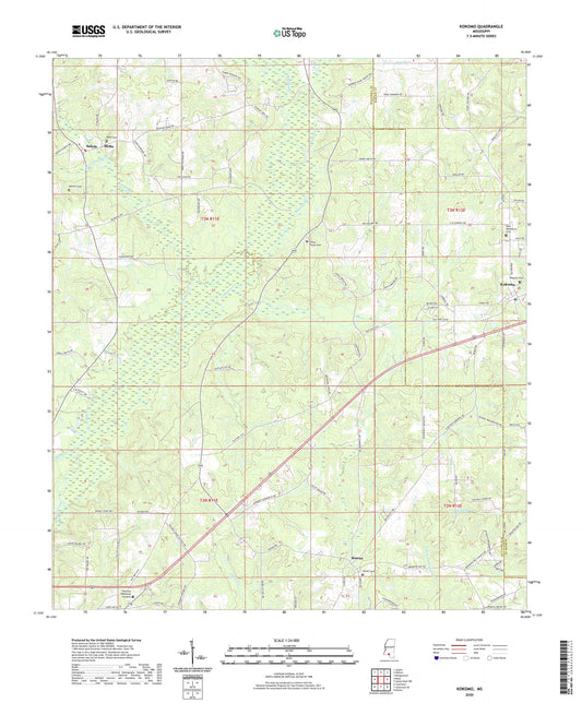 Kokomo Mississippi US Topo Map Image