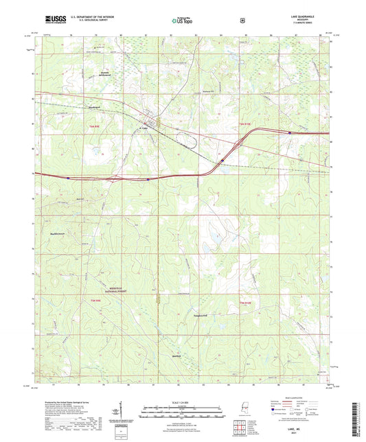 Lake Mississippi US Topo Map Image