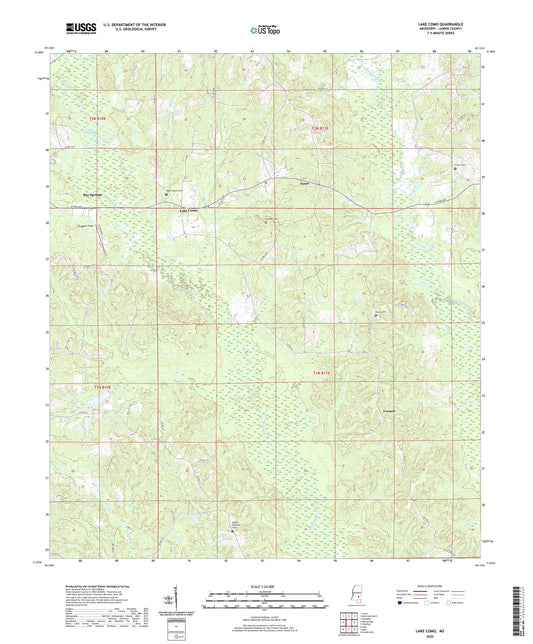 Lake Como Mississippi US Topo Map Image