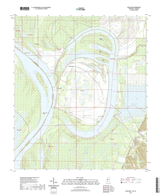 Lake Mary Mississippi US Topo Map Image