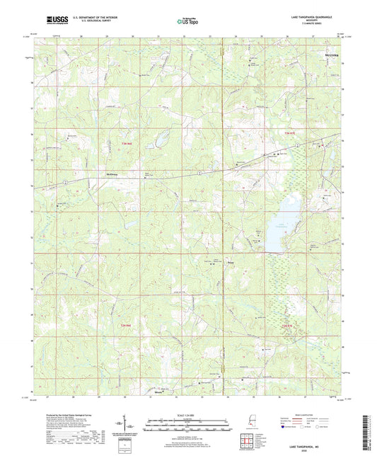 Lake Tangipahoa Mississippi US Topo Map Image