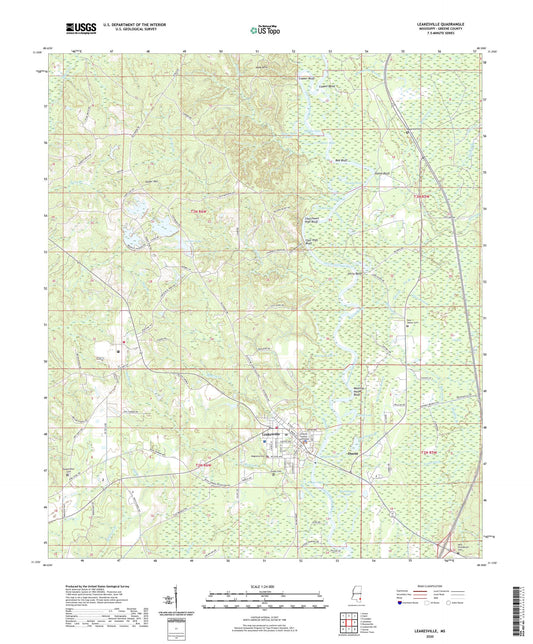 Leakesville Mississippi US Topo Map Image