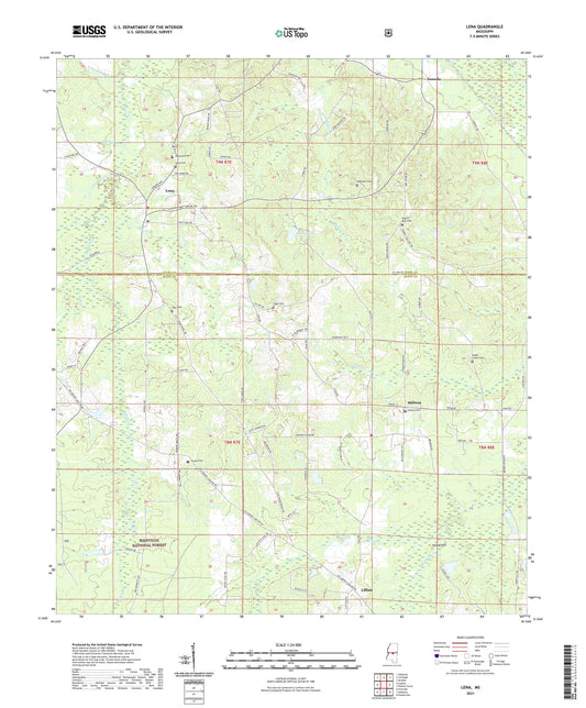 Lena Mississippi US Topo Map Image