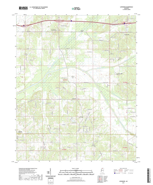 Lewisburg Mississippi US Topo Map Image