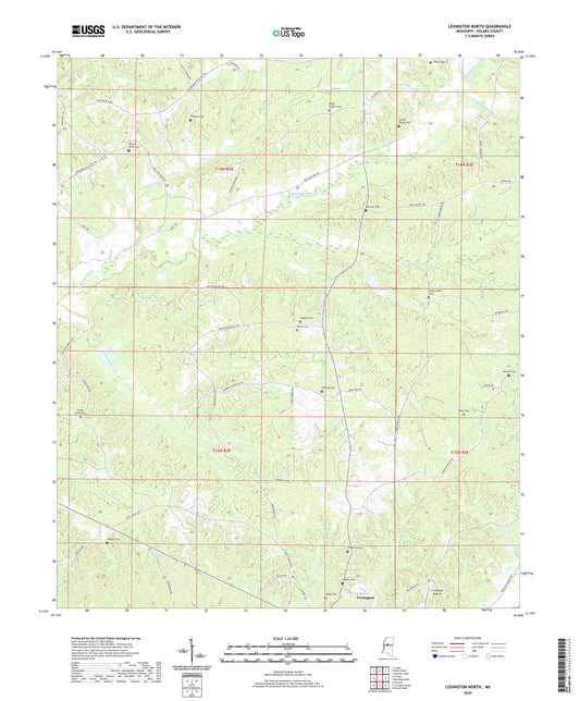 Lexington North Mississippi US Topo Map Image