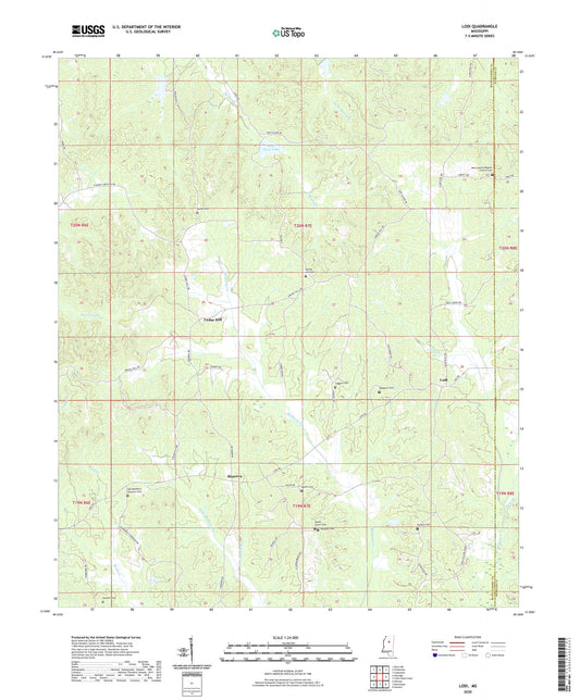 Lodi Mississippi US Topo Map Image