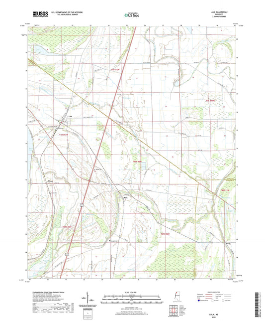 Lula Mississippi US Topo Map Image