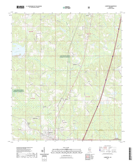 Lumberton Mississippi US Topo Map Image