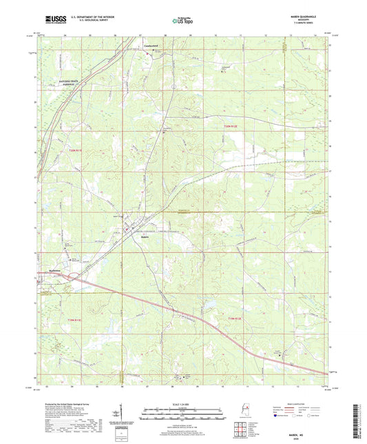 Maben Mississippi US Topo Map Image
