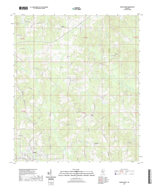 Magee North Mississippi US Topo Map Image