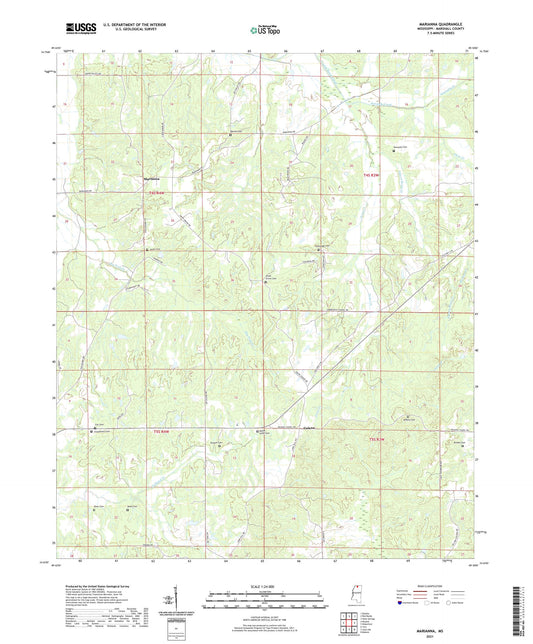 Marianna Mississippi US Topo Map Image