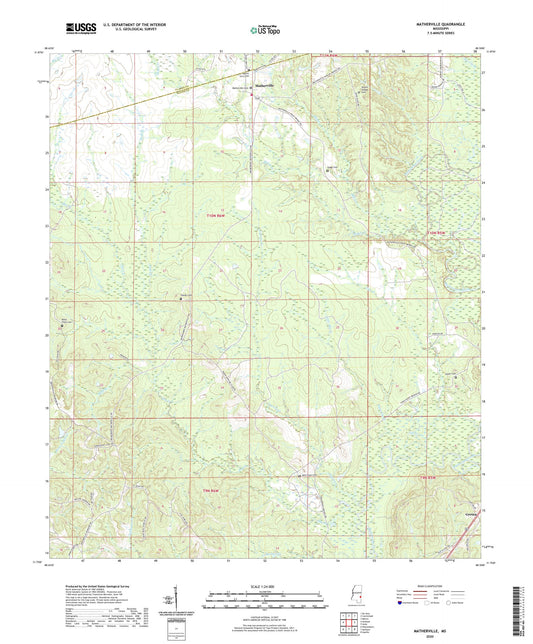 Matherville Mississippi US Topo Map Image
