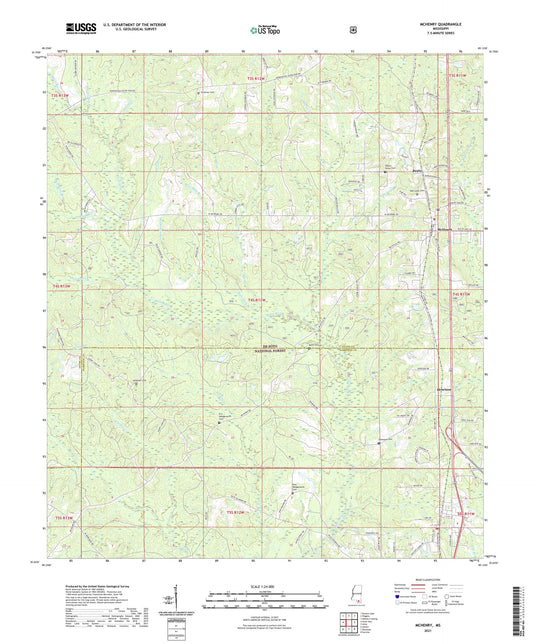 McHenry Mississippi US Topo Map Image