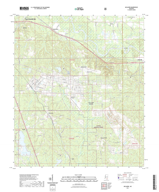 McLaurin Mississippi US Topo Map Image