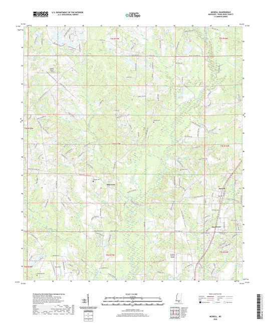 McNeill Mississippi US Topo Map Image
