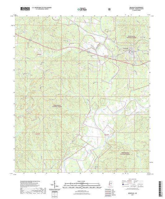 Meadville Mississippi US Topo Map Image