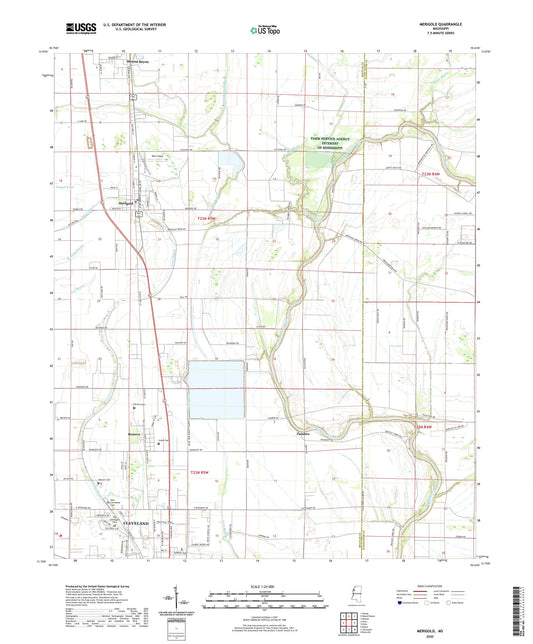 Merigold Mississippi US Topo Map Image