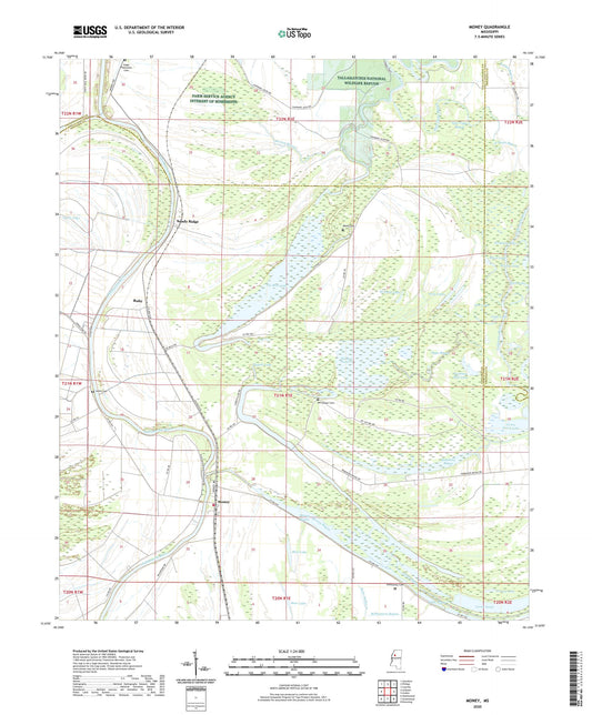 Money Mississippi US Topo Map Image