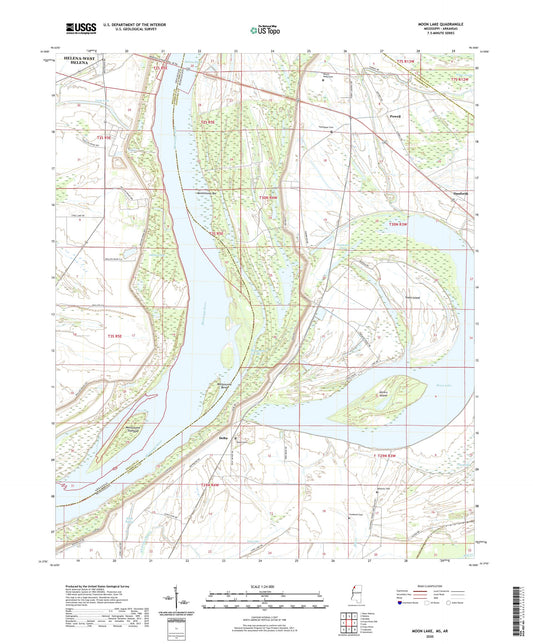Moon Lake Mississippi US Topo Map Image