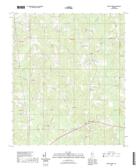 Mount Carmel Mississippi US Topo Map Image