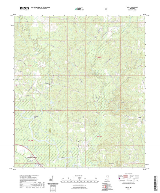 Neely Mississippi US Topo Map Image