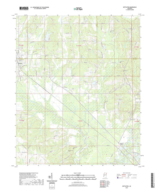 Nettleton Mississippi US Topo Map Image