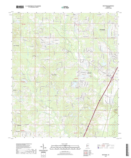 New Byram Mississippi US Topo Map Image