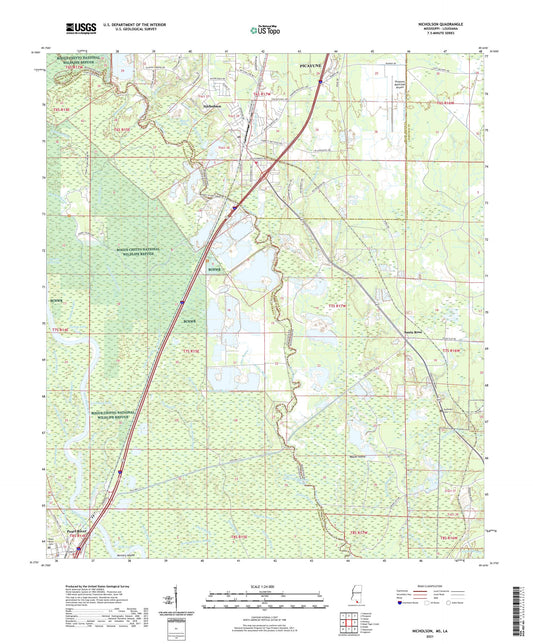 Nicholson Mississippi US Topo Map Image